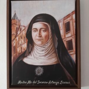Lienzo enmarcado de la Sierva de Dios Madre María del Socorro Astorga Liceras. (Envío gratis)